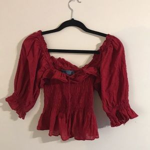 Indigo Rising red blouse